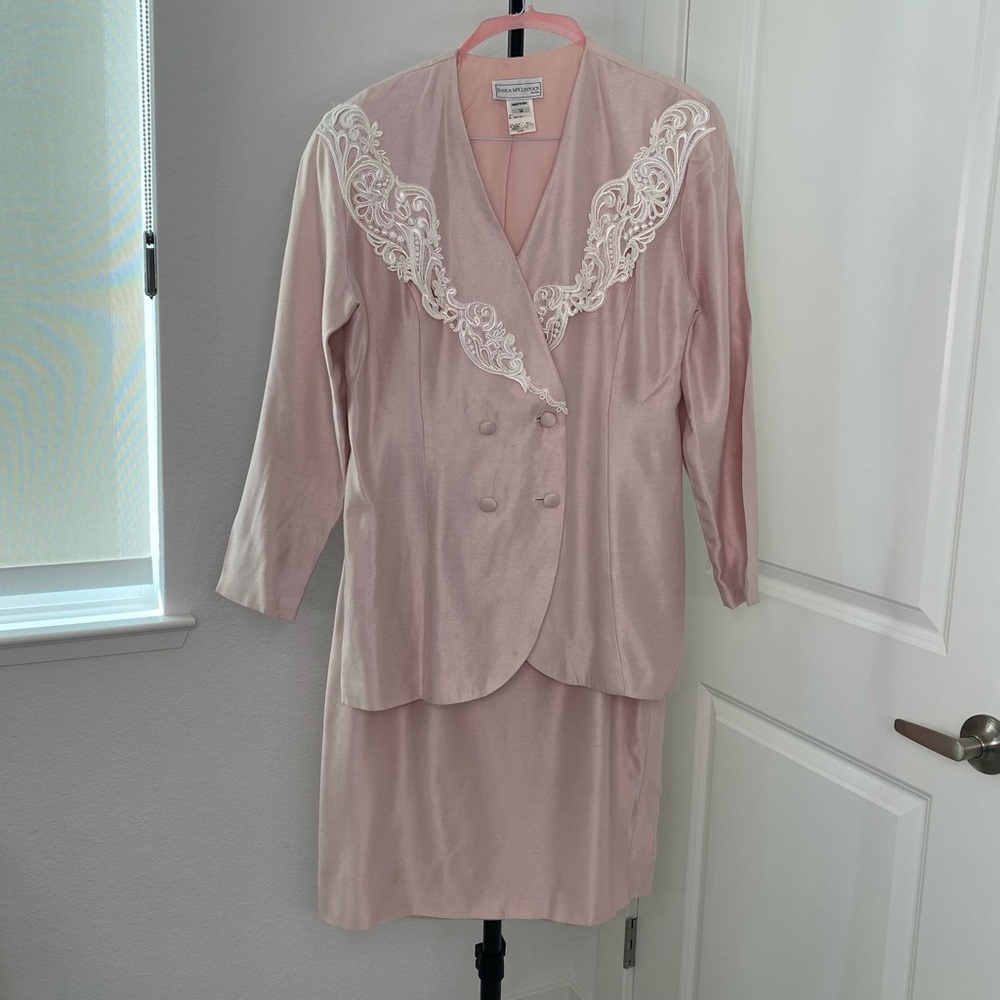 VTG JESSICA MCCLINTOCK Bridal Blazer & Skirt Set